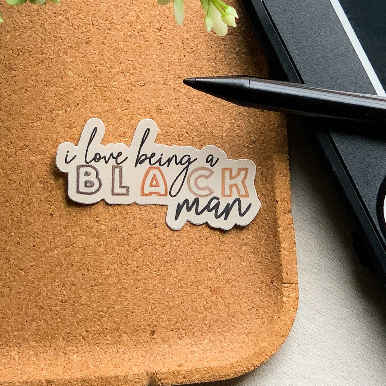 Sticker| Affirmation - i love being a Black Man 32 x 60 mm